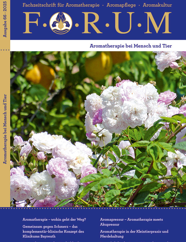 Zeitschrift Forum Nr. 66, Aromatherapie bei Mensch und Tier mit Bio ätherischen Ölen, zertifizierter Schweizer Naturkosmetik, Galerie 1.