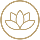 Lotussymbol in Kreislinie, Galerie Position 1, Schweizer Aromatherapie, Bio ätherische Öle, vegane Rezepturen, zertifizierte Naturkosmetik