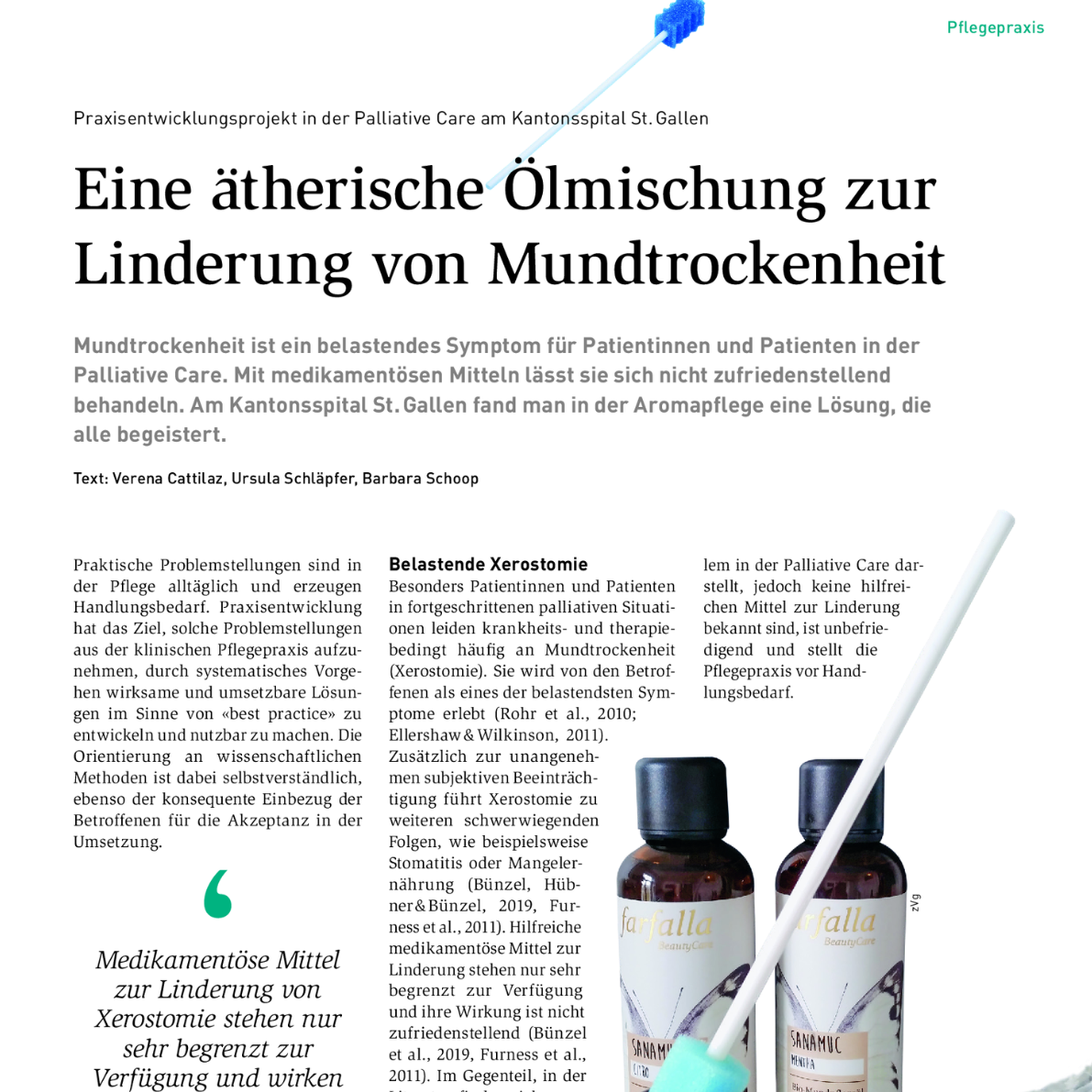 An essential oil blend to relieve dry mouth